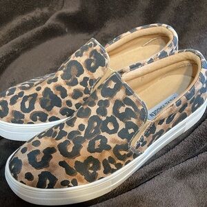 Leopard Print Slip-On Sneakers